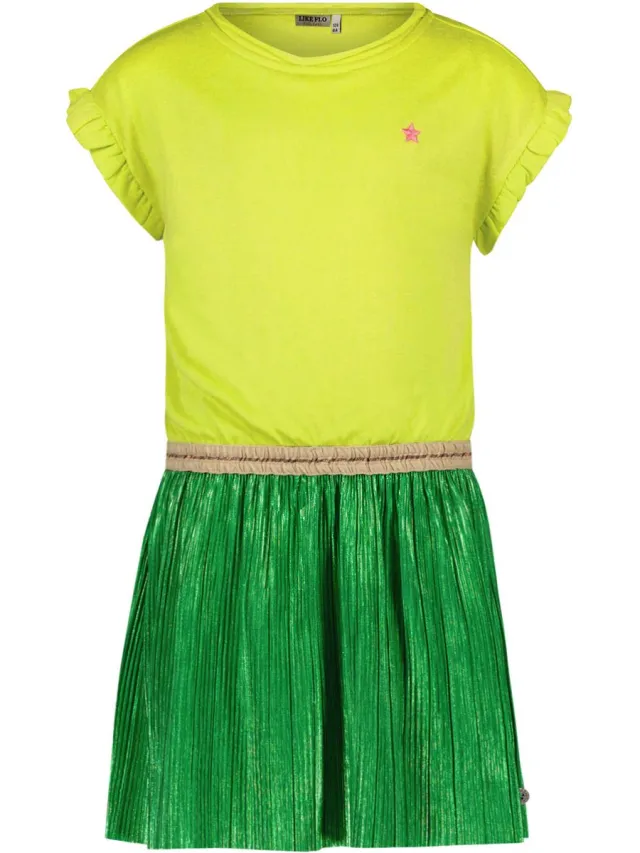 Like Flo F402-5830 Meisjes Jurk - Lime