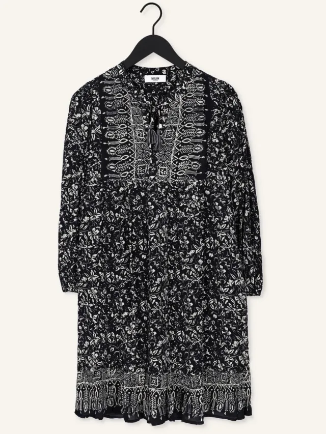 Moliin Salome Dames - Jurk - Zwart