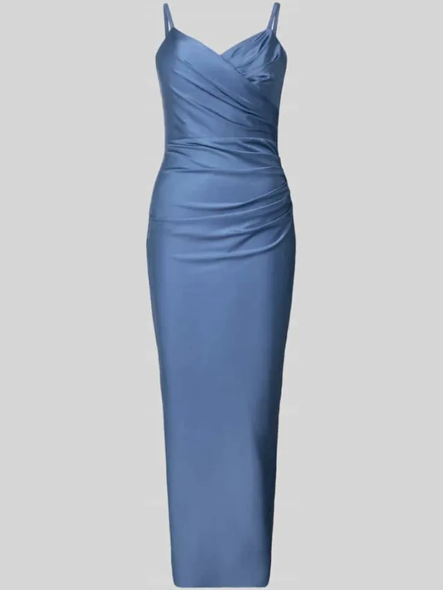 TROYDEN COLLECTION Cocktailjurk met hartvormige hals lichtblauw, foto 2