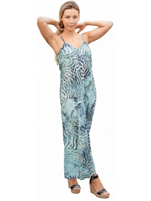 Isla Bonita By Sigris Lange Jurk Isla Bonita By Sigris Lange Midi-Jurk Blauw