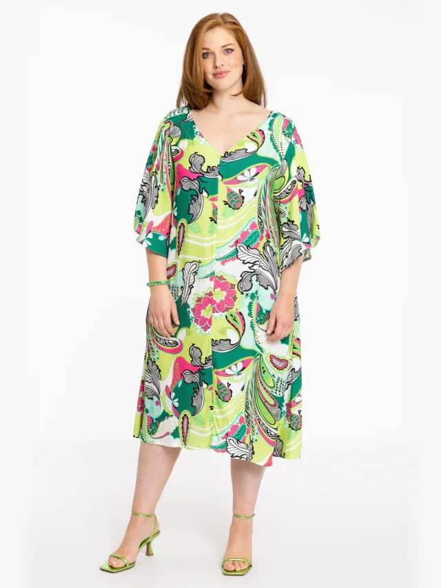 Yoek Jurk swing AMALFI | Groen