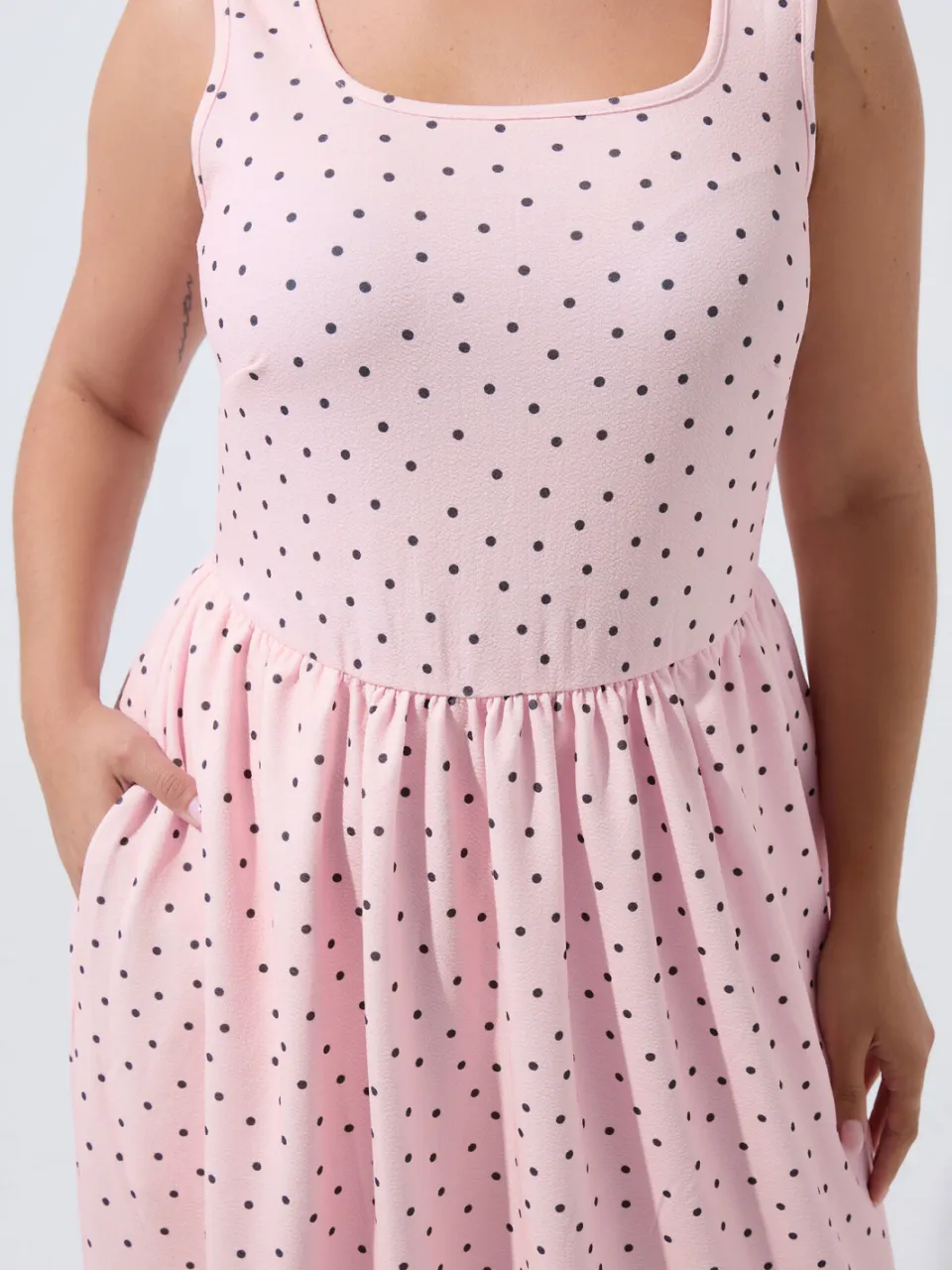 Limited Collection Roze Maxijurk Met Stippen, foto 4