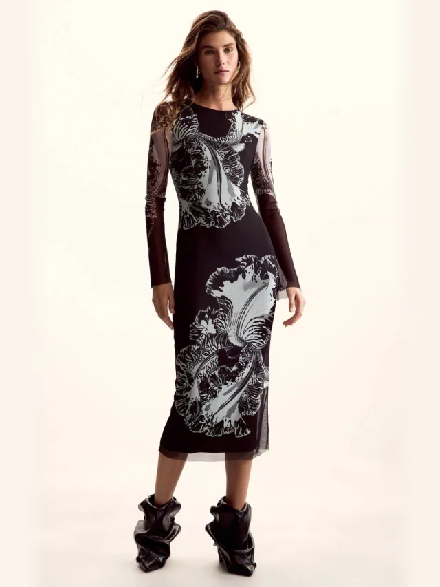 Desigual midi jurk zwart