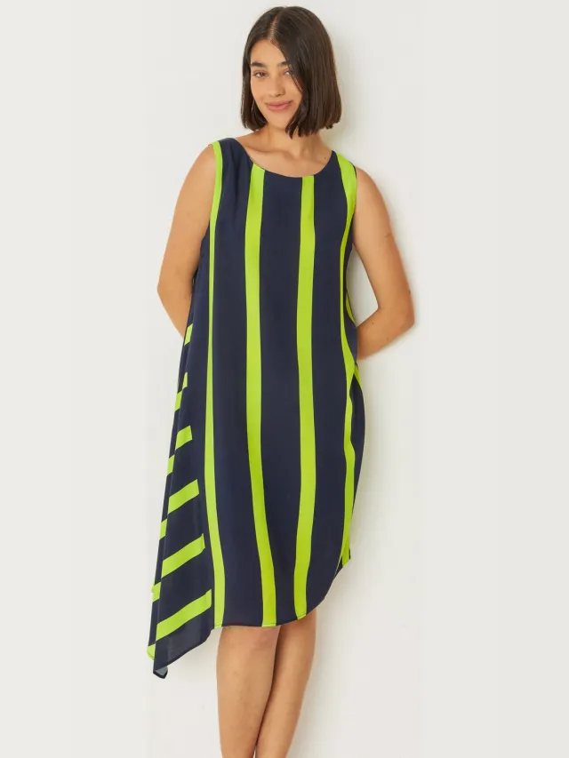 Skfk dames vegan Jurk Junkal Marineblauw Groen Extra donkerblauw