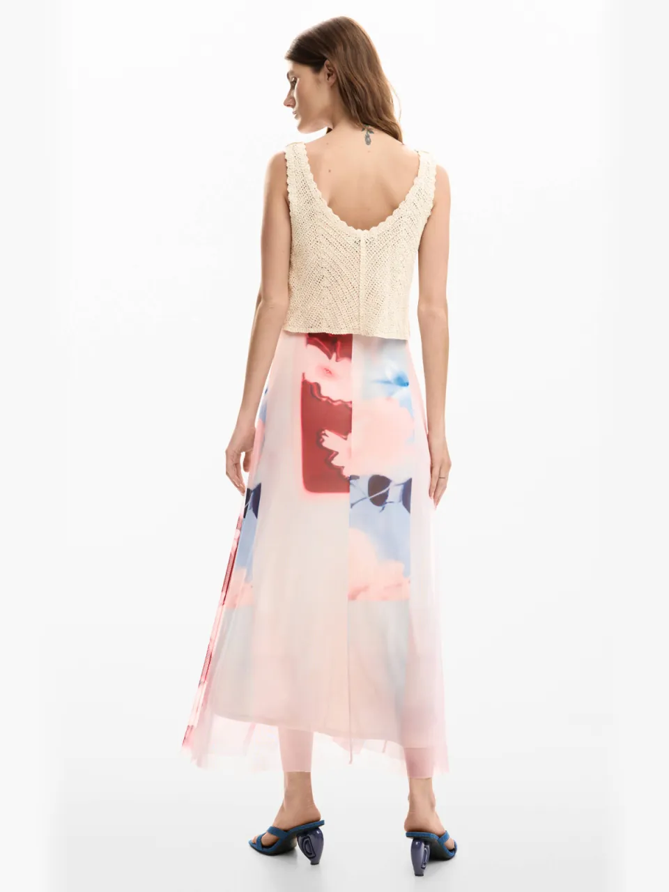 Desigual FRIDA zomerjurk lichtroze lichtroze/rood/ecru, foto 4
