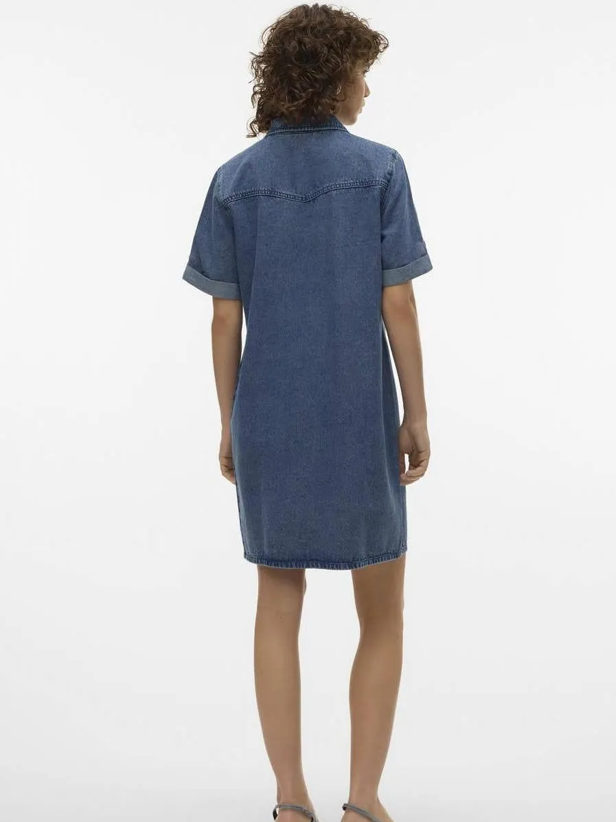 Vero Moda VMJENNIE spijkerjurk medium blue denim, foto 7