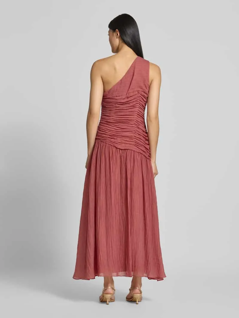 Jake*s Cocktail Fit and flare cocktailjurk met one-shoulder rosé gemêleerd, foto 3