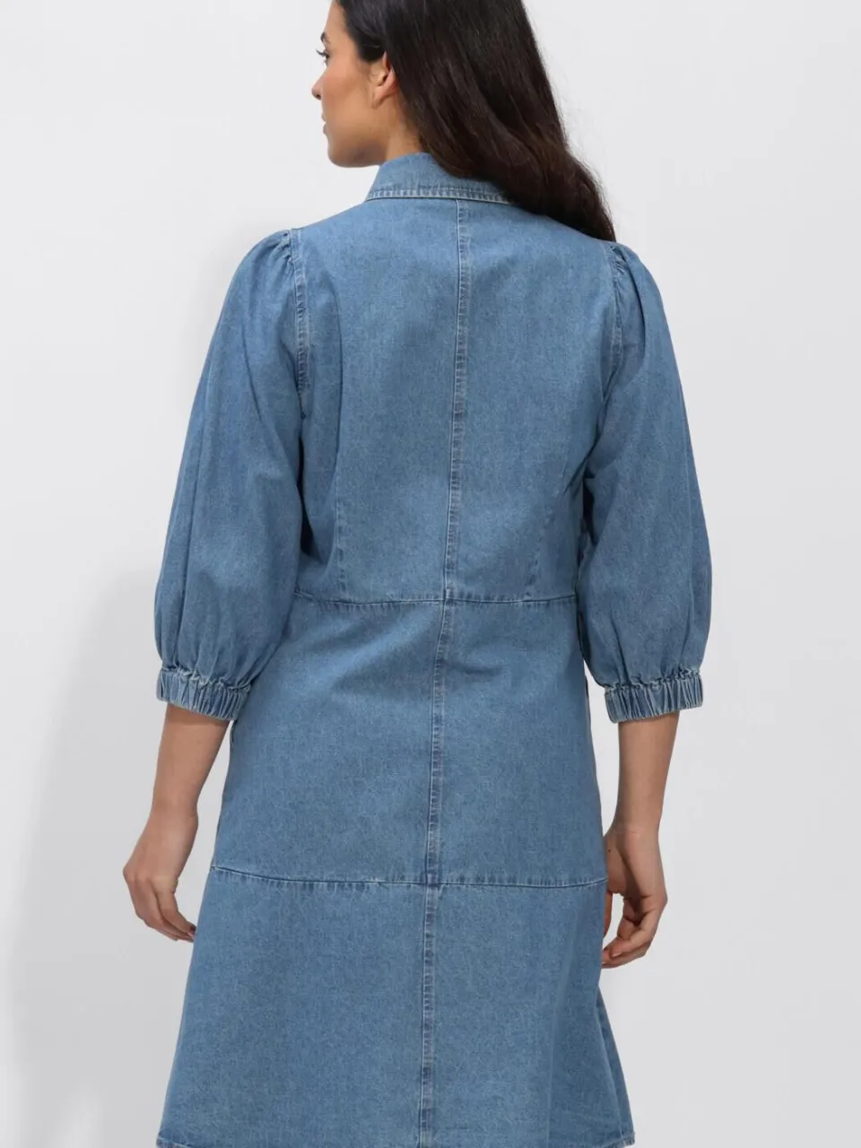 SECOND FEMALE Dames Jurken Cornelia Denim Tunic Dress - Blauw, foto 3