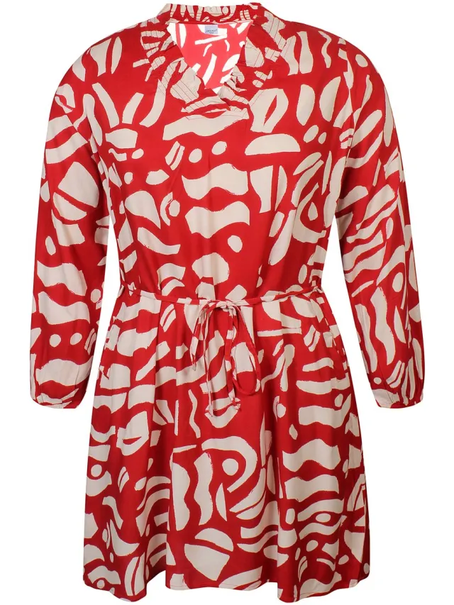 Zhenzi Oney 926-Dress 3/4 maat XS=40 Rood