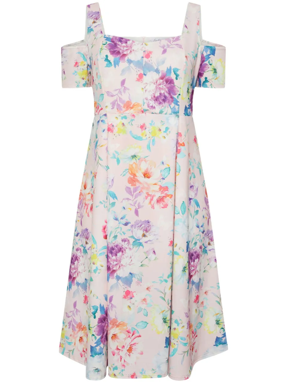 Yours London Roze Skaterjurk Met Bloemenprint, foto 5