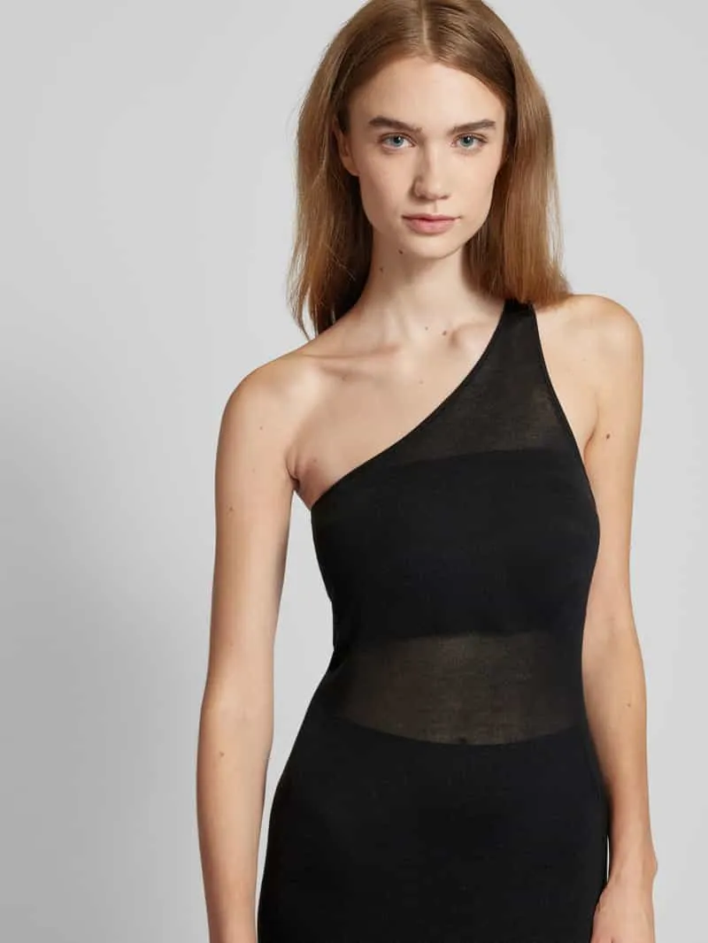 Calvin Klein Midi-jurk met one shoulder-band zwart, foto 4