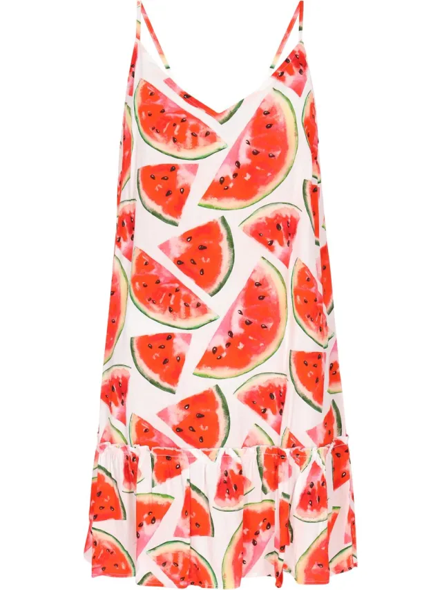 MyMo jurk rood veelkleurig