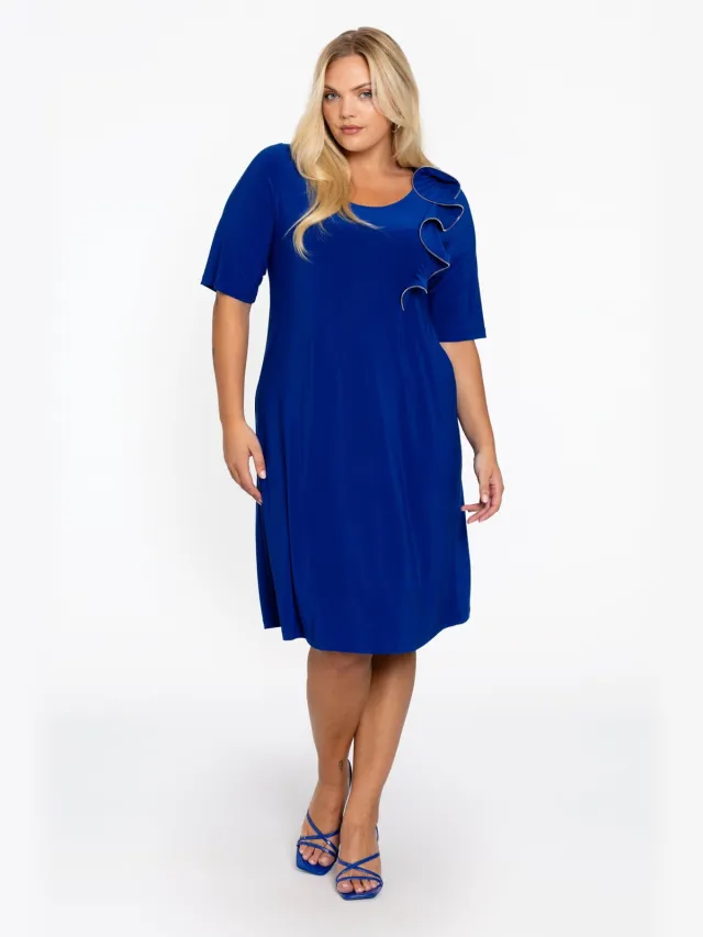 Yoek Jurk A-line zipflower | Blauw
