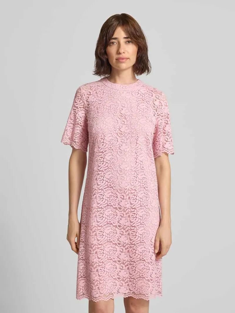Joop! relaxed fit cocktailjurk met viscose model 'Darlene' Felroze