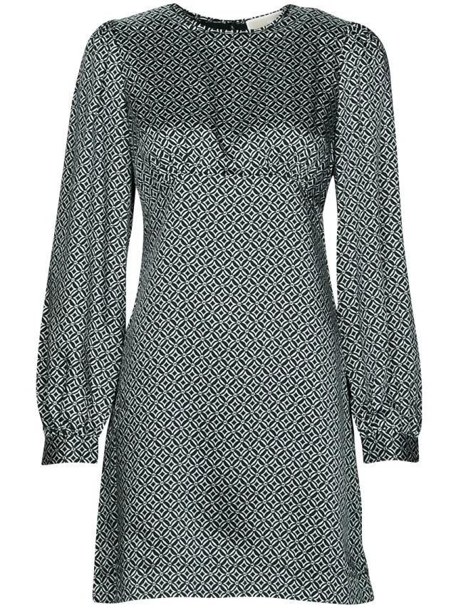 MICHAEL Michael Kors Korte Jurk MICHAEL Michael Kors MK LOGO TIE HT MINI DRESS Zwart