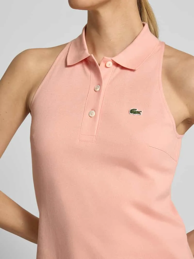 Lacoste slim fit polojurk van katoenmix abrikoos, foto 4