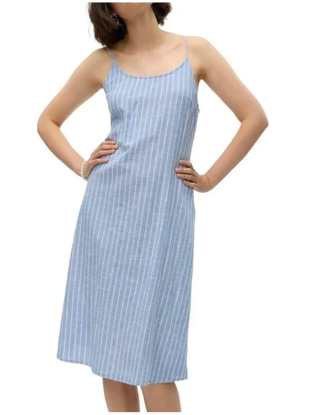 Vero Moda Midi-jurken Vero Moda Kaori Blauw