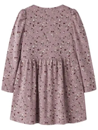 NAME IT MINI gebloemde midi jurk lila, foto 2
