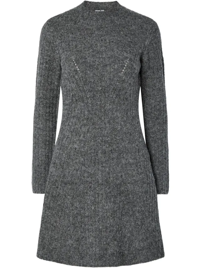 Yas Gebreide jurk YASDOLLY Medium Grey Melange