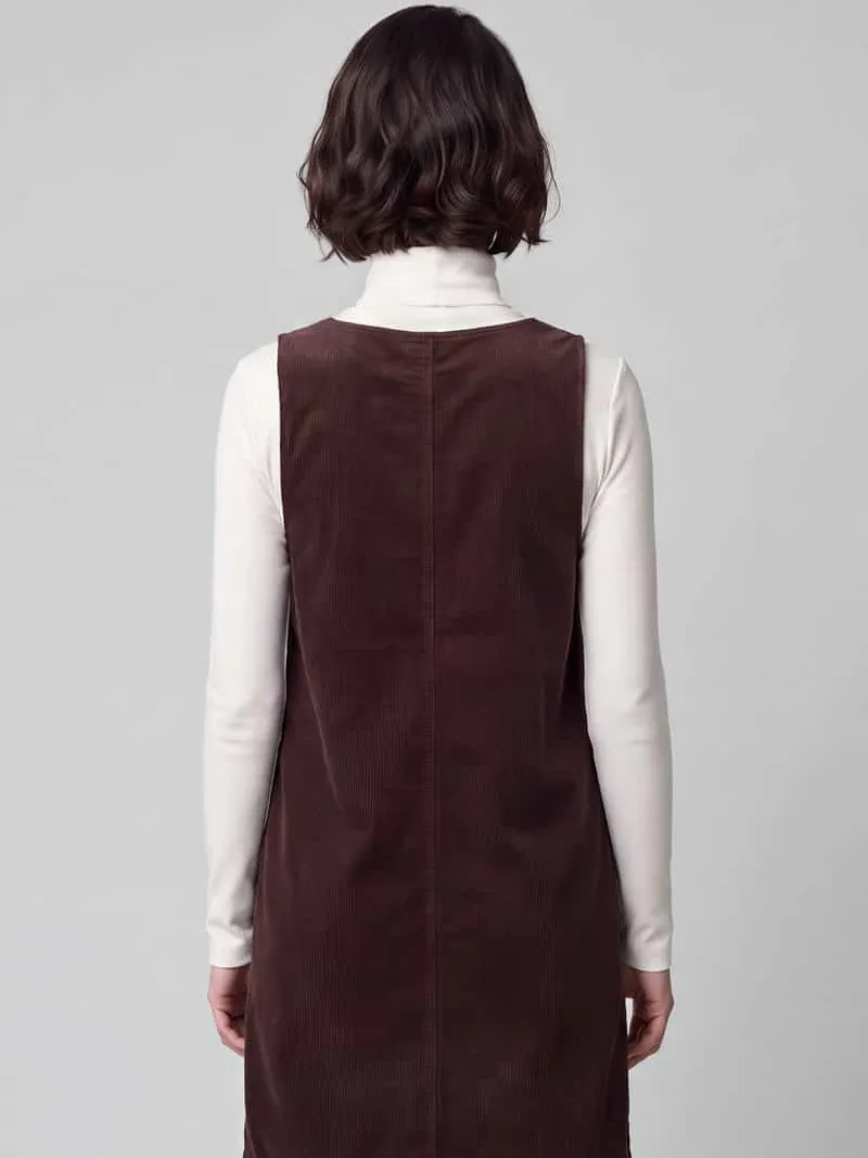 Marc O'Polo Mini-jurk van katoenmix donkerbruin, foto 5
