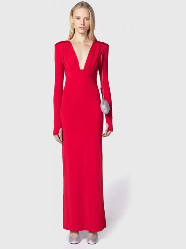 Twenty Fourhaitch Lange Jurk Twenty Fourhaitch AYSEN A0080-RSS Rood