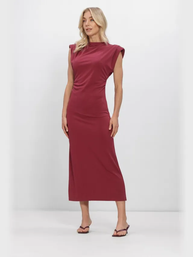 Y.A.S. YAS Dames Jurken Yasningbo Sl Long Dress - Bordeaux