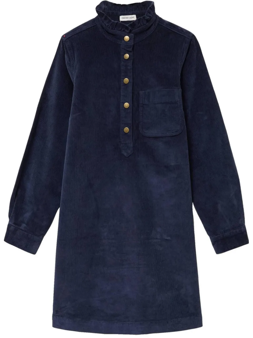 Cache Cache corduroy mini jurk met ruches - marine, foto 2