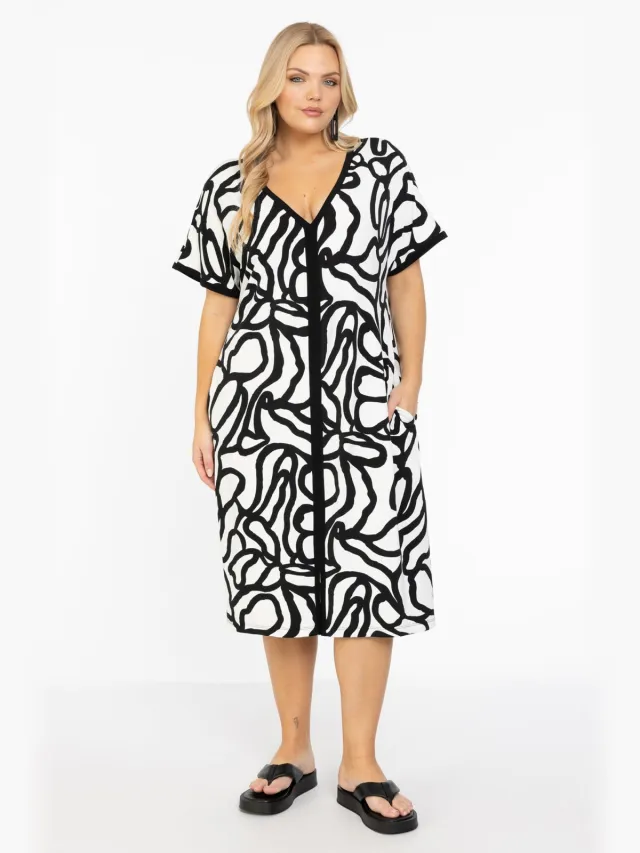Yoek Wijde jurk | Beige