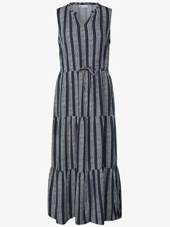 Street One Maxijurk met volants en print blauw, foto 3