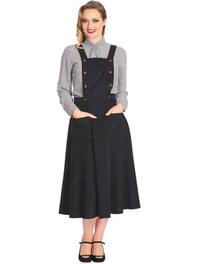 Banned MaryJane Flare jurk - M - Zwart