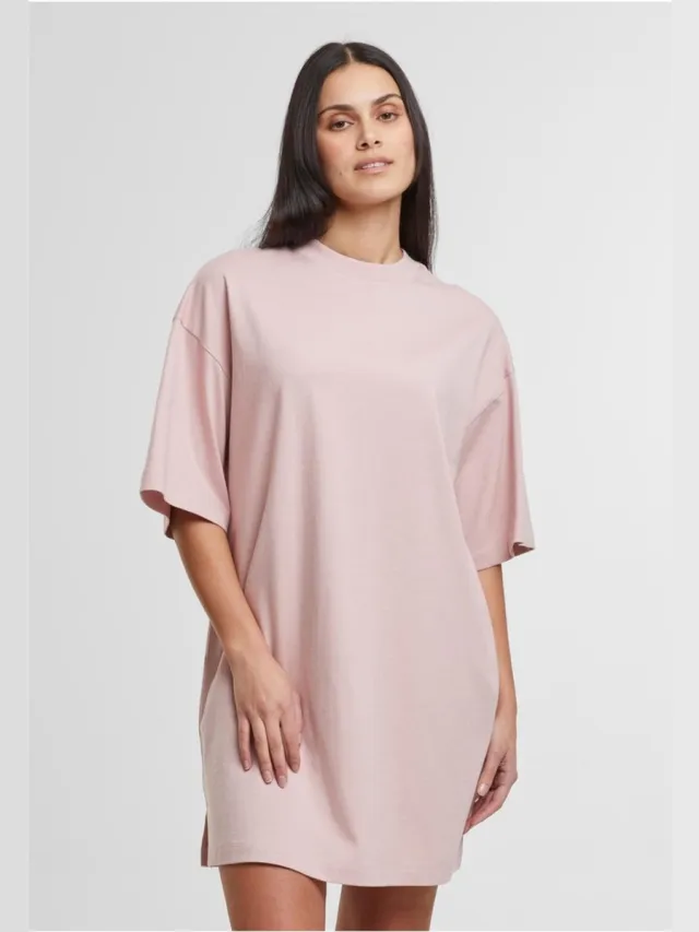 Urban Classics Organic Heavy Oversized Tee Korte jurk - XXL - Roze