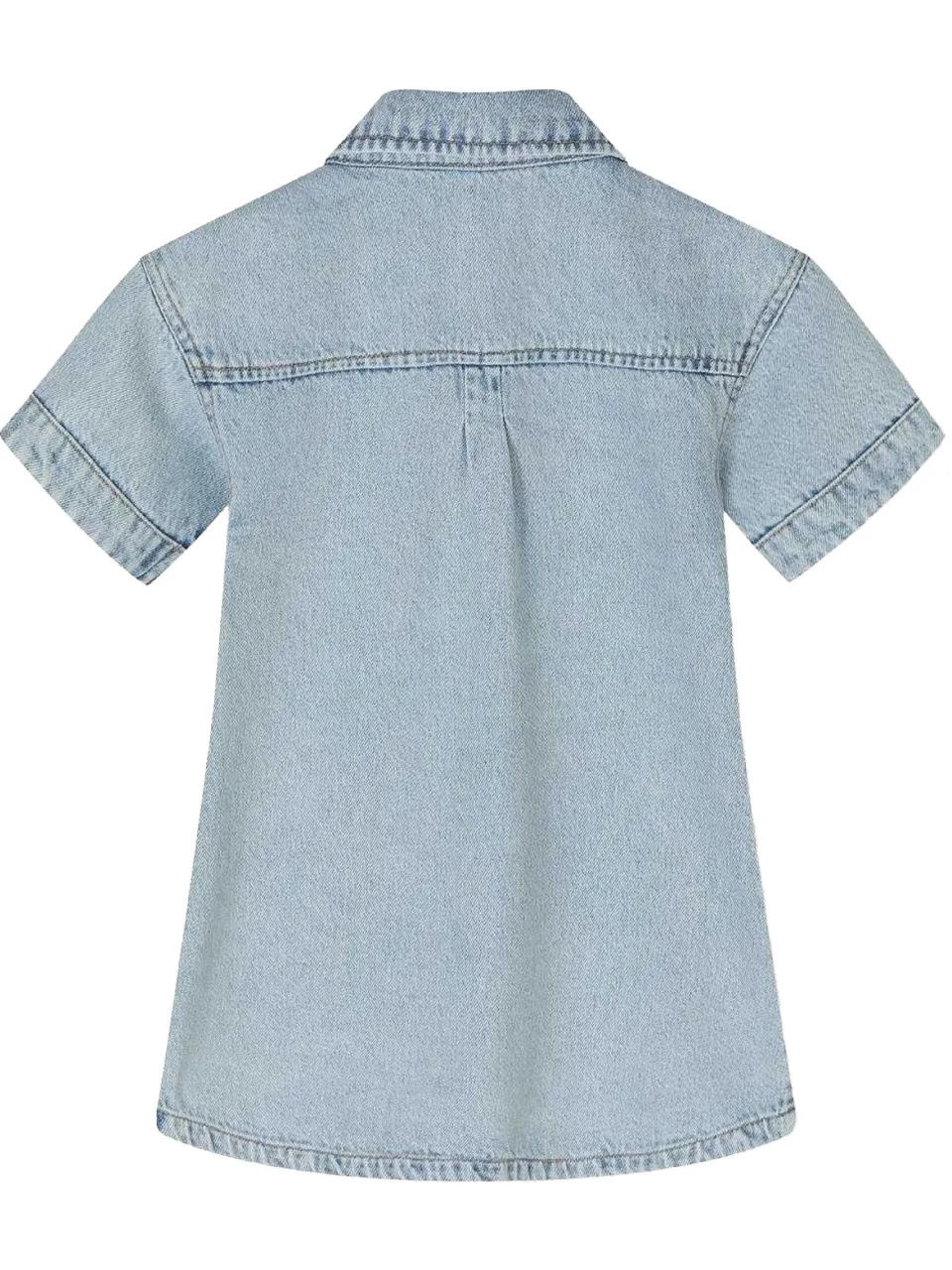 Minoti Denim jurk met korte mouwen voor meisjes (Lichtblauw), foto 2