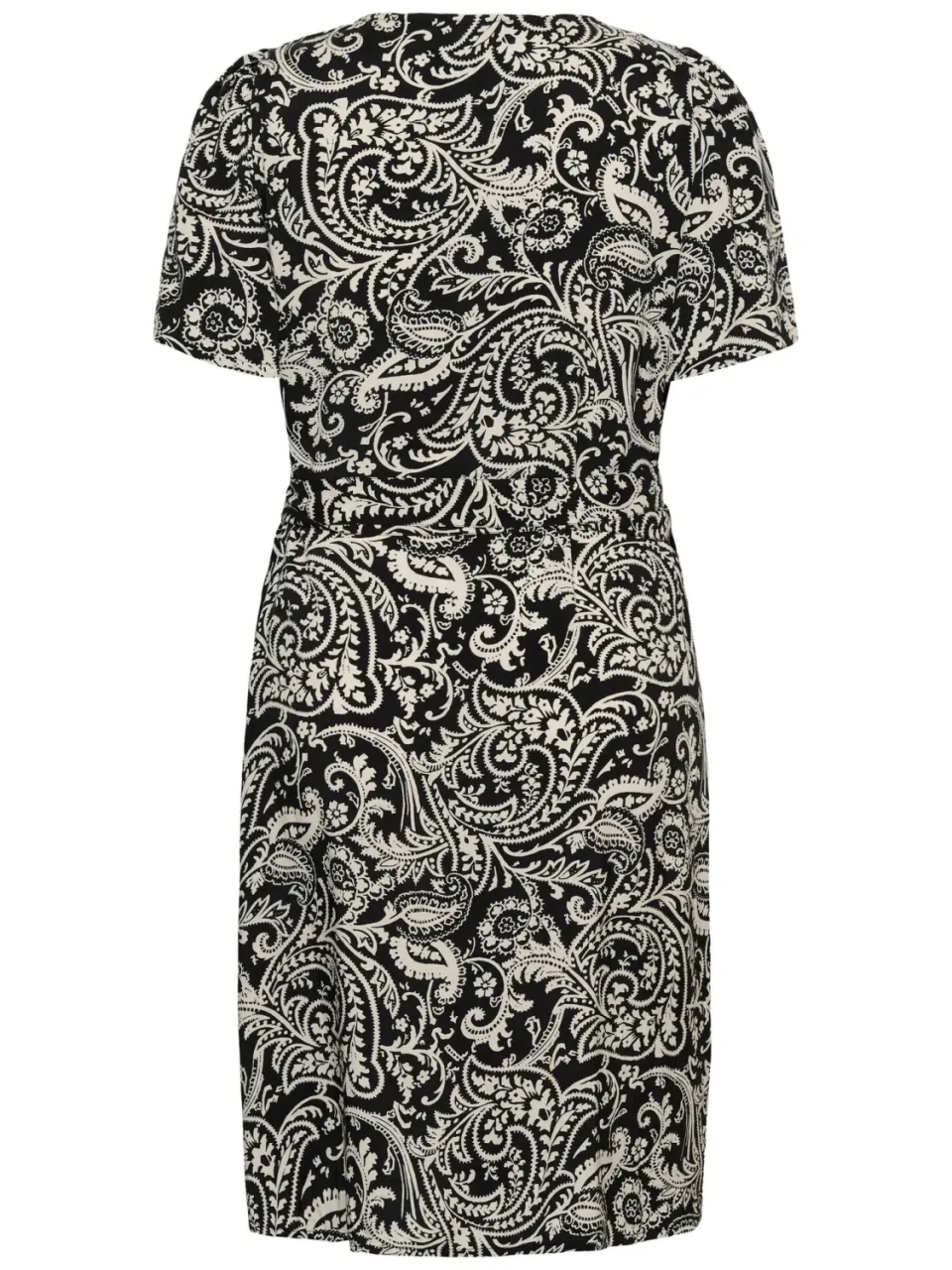 Kaffe Curve wikkel-/overslagjurk met paisley print zwart, foto 2