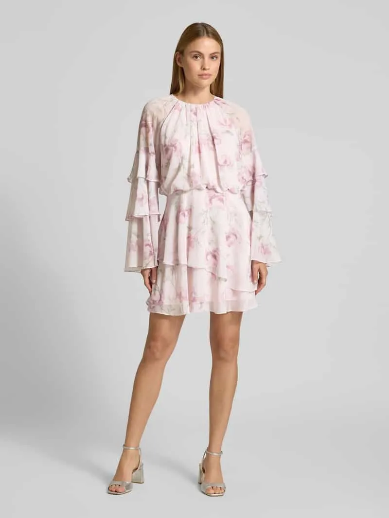 Ted Baker Minijurk met volantmouwen model 'MAHLIIA' Roze