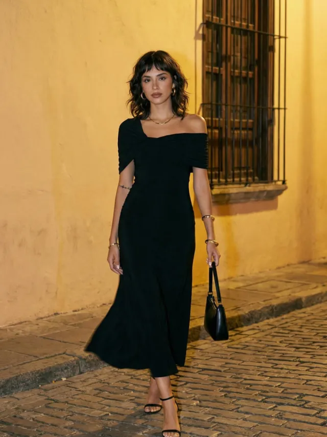 Trendyol TRENDYOLMİLLA Dames Zwart Effen Maxi Mouwloos Stijlvol/Avond Zeemeermin Jurken
