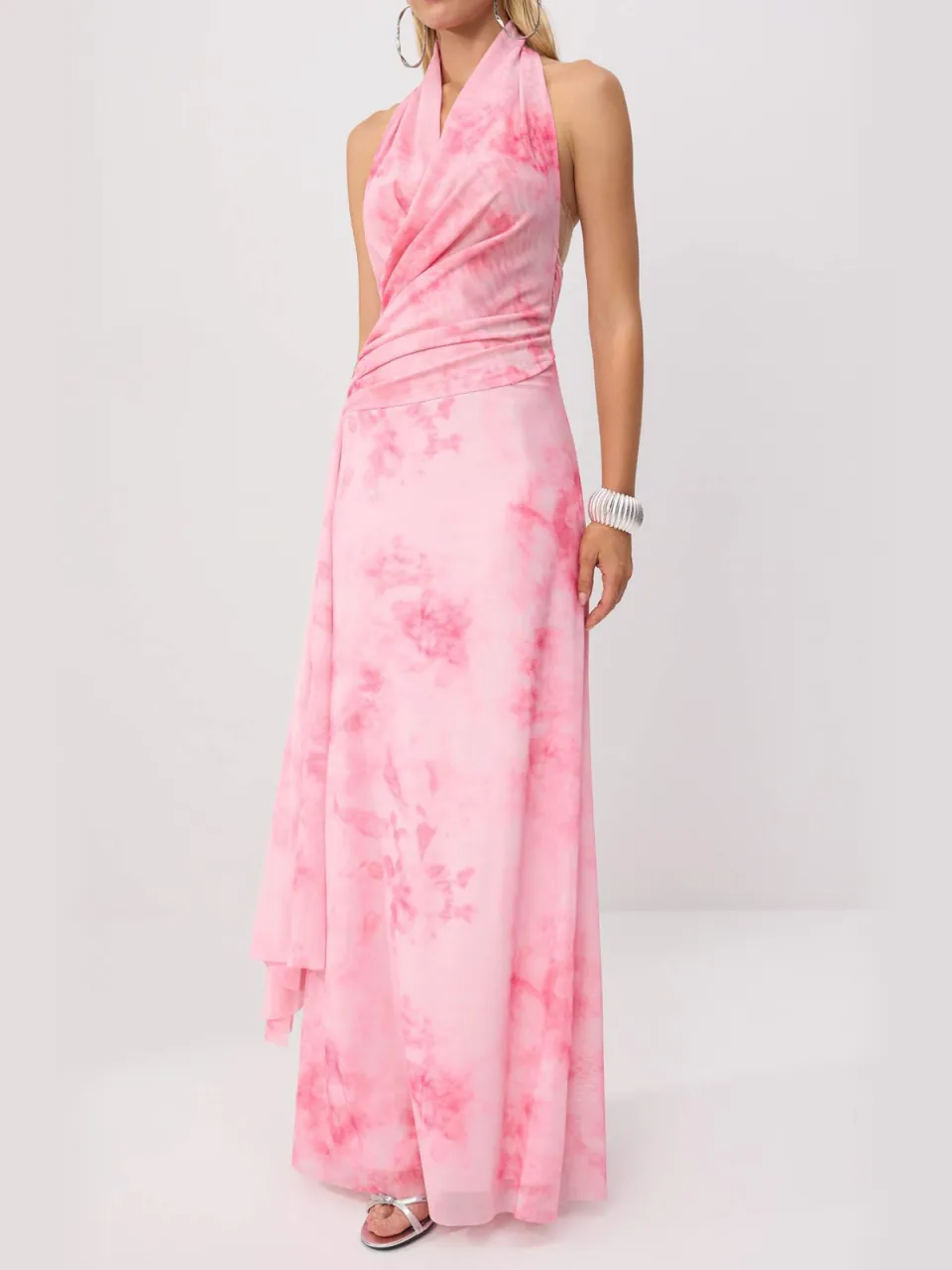 Trendyol TRENDYOLMİLLA Dames Meerkleurig Abstract Maxi Mouwloos Recht Avond & Gala Jurk veelkleurig, foto 2