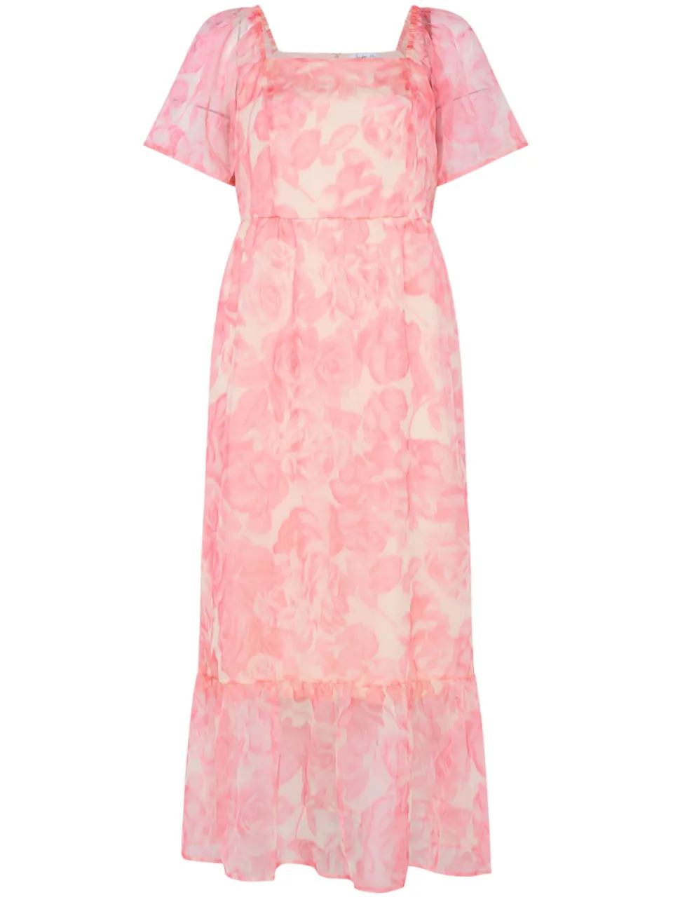 Yours London Roze Bloemenjurk Van Organza-56, foto 4