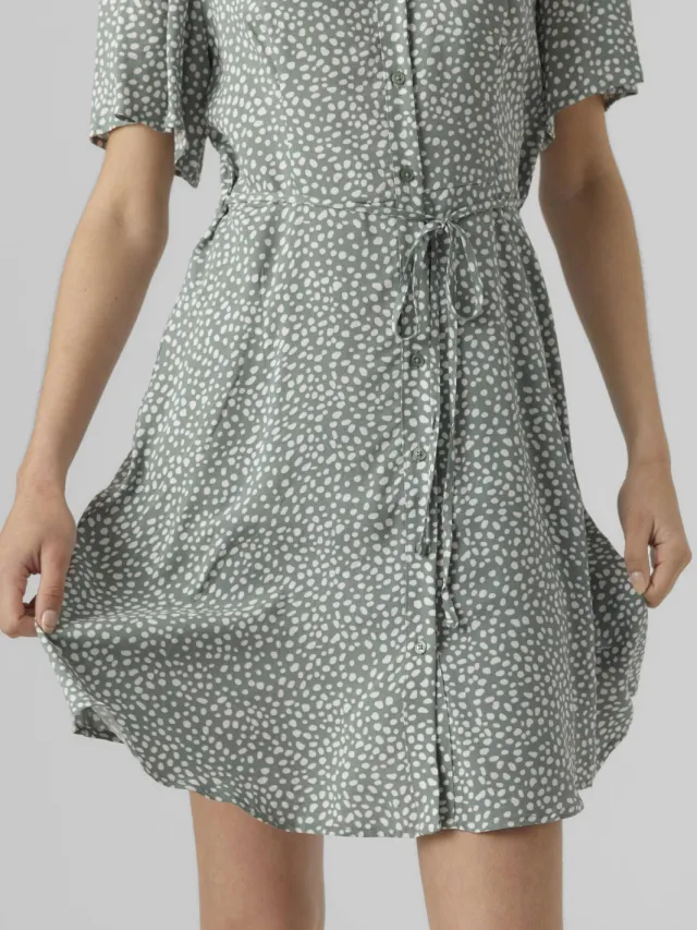 Vero Moda jurk VMALBA met stippen mintgroen/wit, foto 5