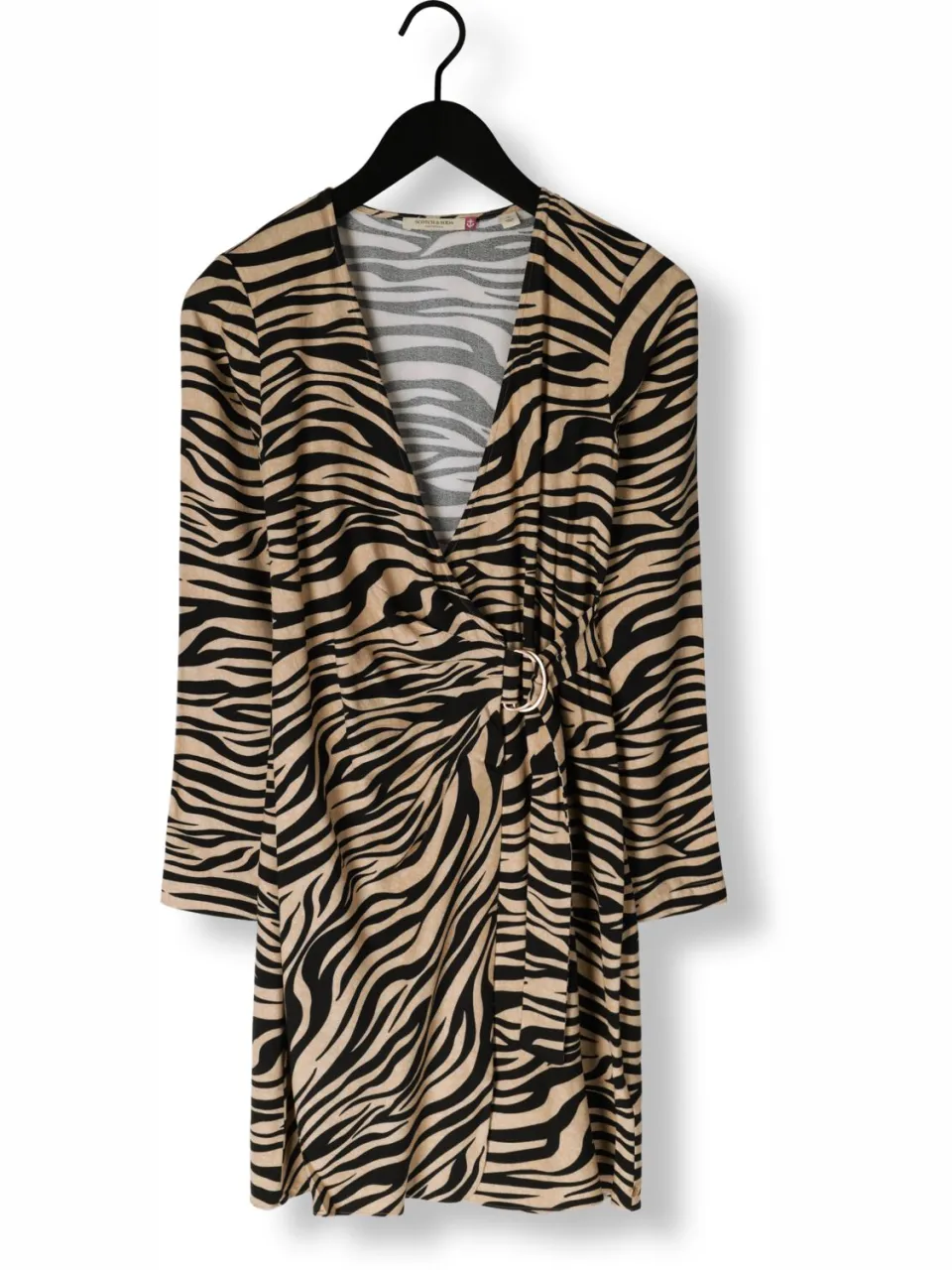 Scotch & Soda Dames Jurken Mini Dress With Drape Detail - Beige, foto 2