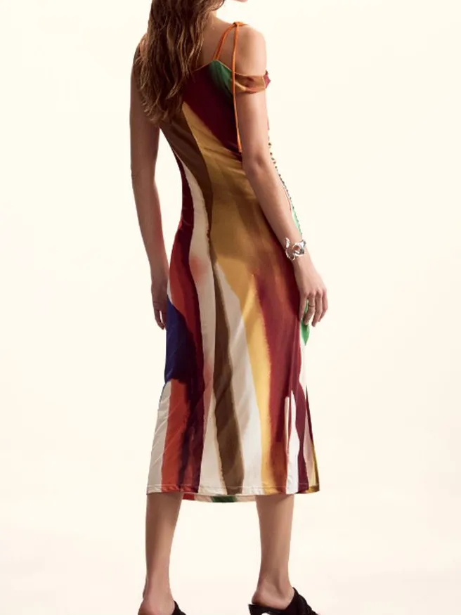 Desigual Marrone Polyester Damesjurk bruin, foto 2