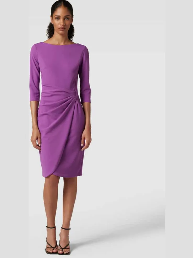Paradi Cocktailjurk in wikkellook fuchsia, foto 3