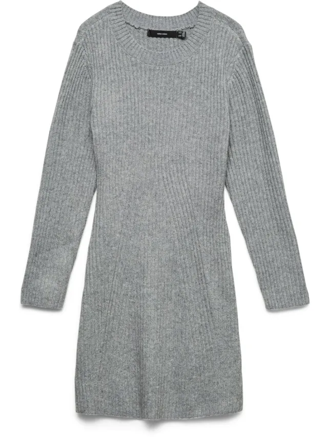 Vero Moda Gebreide jurk VMJOSANNA Korte jurk Medium Grey Melange