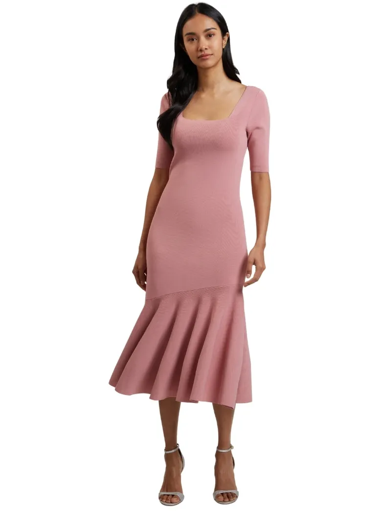 Ted Baker Miyhaa Gebreide Rok Met Zwierige Rand, Roze Jurk Roségoud