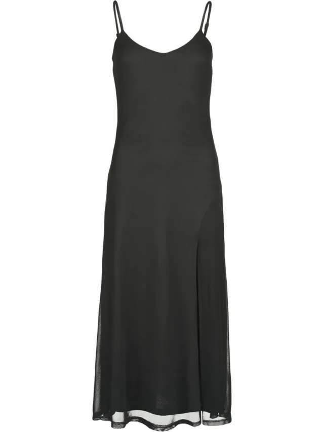 Banned Araxiel Mesh Dames Maxi-jurk - zwart