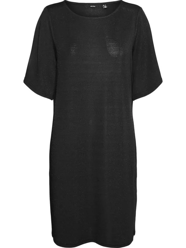 Vero Moda VMKANVA 2/4 TEE DRESS JRS GA - Dames - Mini jurken Black