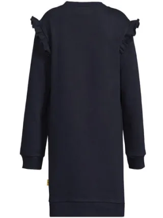 Orange Stars Jeanne fleece sweatjurk donkerblauw, foto 2