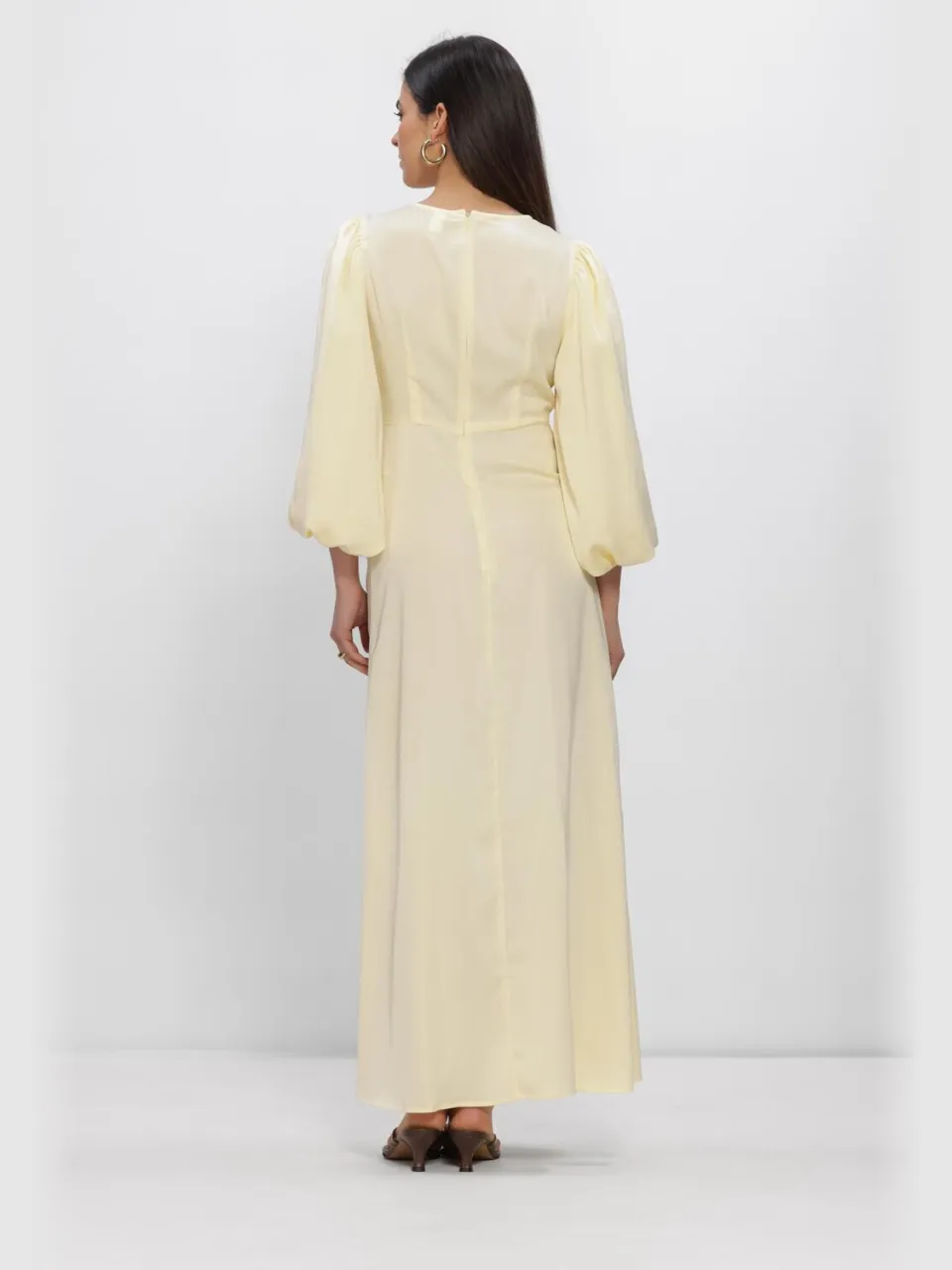 Y.A.S. YAS Dames Jurken Yasthea Ls Long Dress - Creme, foto 3
