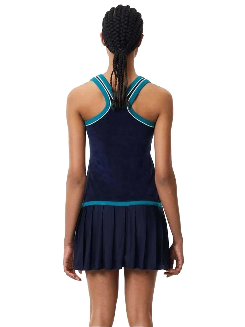 Lacoste Dames/Dames French Terry Slim Dress met gekruiste rug (Blauw)