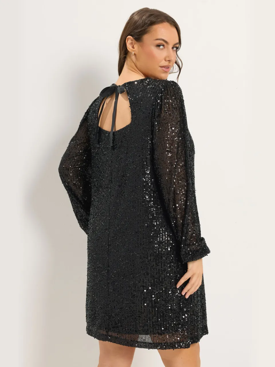 Yours Plus Size Black Sequin Embellished Dress, foto 2