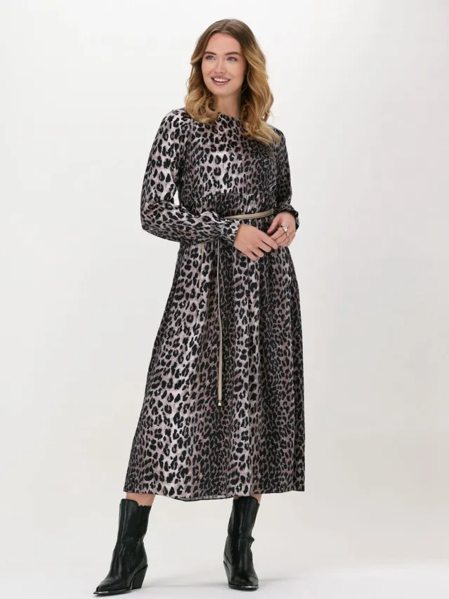 Catwalk Junkie Dr Wild Leopard Jurken Dames - Rok - Jurk - Bruin Braun
